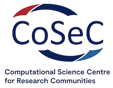 Logo of The Computational Science Centre for Research Communities (CoSeC)